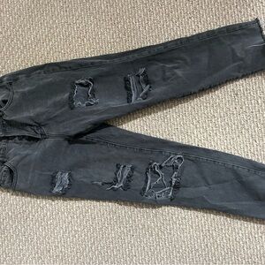 Distressed Black Jeans for Women